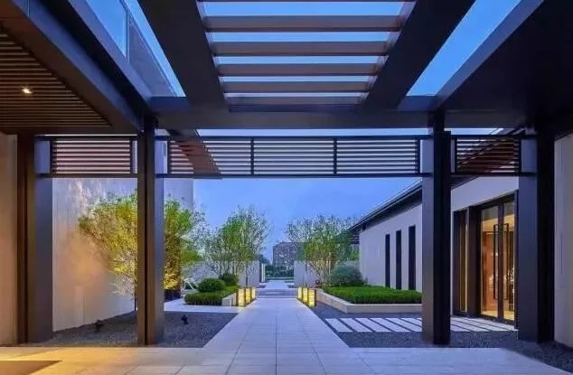 中式庭院，廊道設(shè)計(jì)，精致景觀