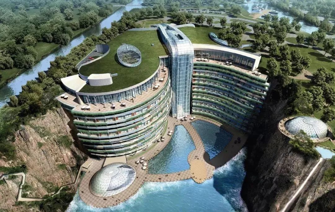 中國建筑又添一奇：世界唯一深坑酒店開業(yè)