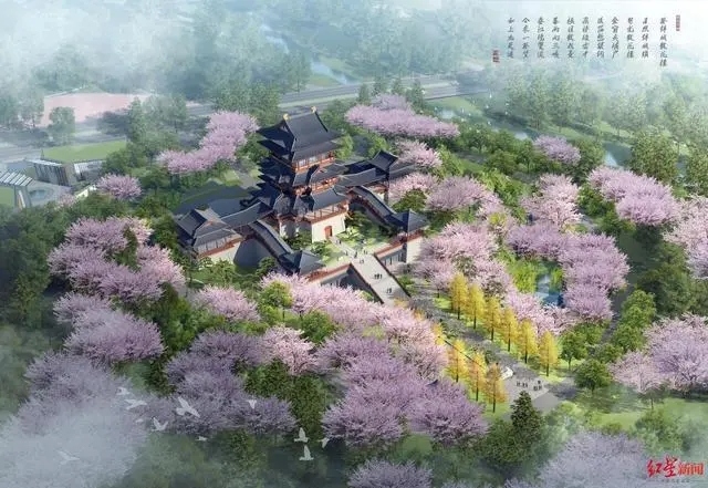 重現(xiàn)盛唐“散花樓”，成都世界園藝博覽會(huì)園區(qū)加速建設(shè)