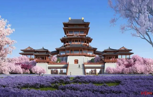 重現(xiàn)盛唐“散花樓”，成都世界園藝博覽會(huì)園區(qū)加速建設(shè)